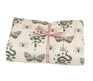 2,8m Zuschnitt - Modal Jersey - Witches Brew - Snakes - Hellgrau - abby and me