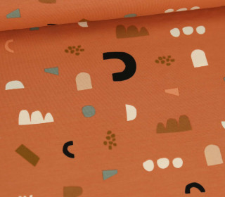 Jersey - bunte Formen - Altorange