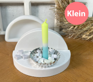 Silikon - Gießform - Dekoteller - Tablett - Halbiert - Glatt - Klein - vielfältig nutzbar