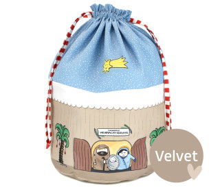 DIY-Nähset - Aufbewahrungsbeutel - Sack - Weihnachtskrippe - formenfroh - Velvet - abby and amy