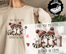 Onkel Bo's Bügelbilder - DIN A4 - Love You, My Little Partner In Crime - Valentinstag - BIG