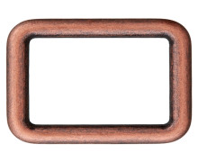 1 Rechteck-Ring - Vierkant - 20mm - Metall - Altkupfer