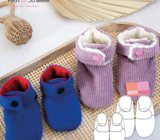 E-Book Babyschuhe mit Verschluss “Pech&Schwefelchen” Gr. 50 bis Gr. 92