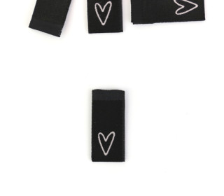 1 Label - Herz - Schwarz/Weiß - jojulein design
