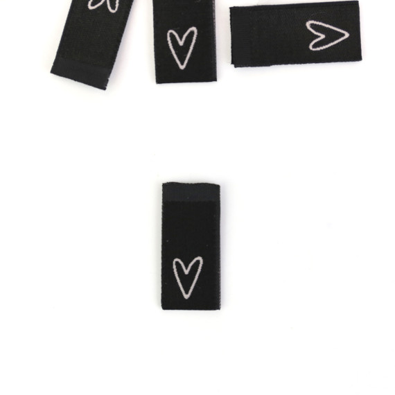 1 Label - Herz - Schwarz/Weiß - jojulein design