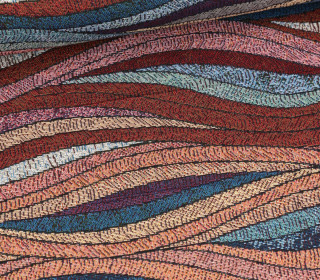 Gobelin Jacquard - Mehrfarbiges Wellenmuster - Gedeckte Farben - Multicolor
