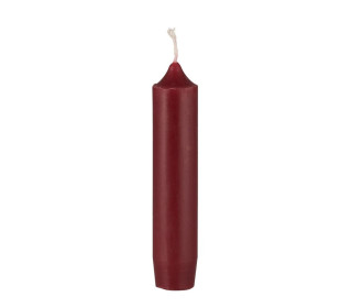 1 kleine Kerze - Kurze Stabkerze - Paraffin - 11cm - Ø 2,2cm  - Rot