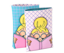 DIY-NÄHSET - Buchtasche - Best Book Ever - Rosa/Flieder - Cherry Picking - Softshell - abby and amy