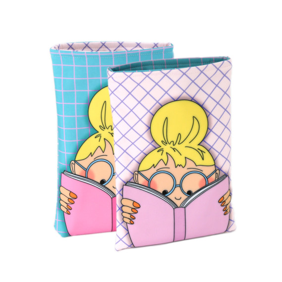 DIY-NÄHSET - Buchtasche - Best Book Ever - Rosa/Flieder - Cherry Picking - Softshell - abby and amy