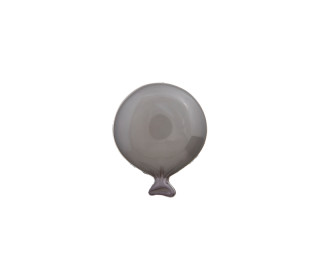 1 Polyesterknopf - Rund - 15mm - Öse - Kinder - Luftballon - Grau
