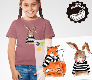 Onkel Bo's Bügelbilder - DIN A4 - fröhliche Tierfreunde - Fuchs/Hase - ela ideen - BIG
