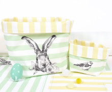 DIY-NÄHSET - Utensilo Set - Körbchen - Frühlingshase - Ostern - abby and me