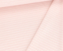 Feinstrick-Sweat - Yarn Dyed Stripes - Weiß/Babyrosa