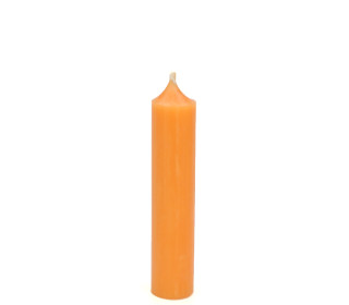 1 kurze Stabkerze - Mandarine - 10cm - Ø 2,2cm - Paraffin - Kerzenfarm Hahn