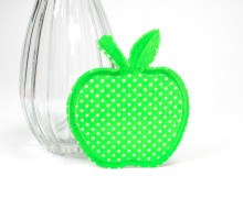 Aufbügler - Stoff - Apfel - Apple - Grün