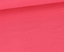 Musselin - Muslin - Double Gauze - Uni - 130cm - Himbeerrosa