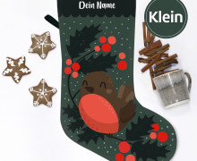 DIY-Nähset - Nikolaussocke - KLEIN - Softshell - Berry Bird - Käselotti