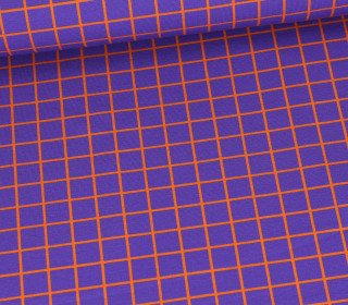 Bio-Sommersweat - French Terry - Grids - Beetles & Bugs - Lila/Orange - Hamburger Liebe