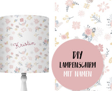 DIY Lampenschirm - Kleine Blüten - Set - personalisierbar - zum Selbermachen