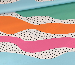 Outdoorstoff - Lieblingsplatz - Wellen/Punkte - Creme - abby and amy