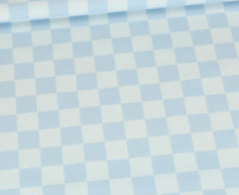 Jersey - Grid-Style - Karomuster - Himmelblau - Bio-Qualität - abby and me