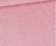 Baumwolle - Webware - Yarn Dyed - Streifen - Dunkelrot/Weiß