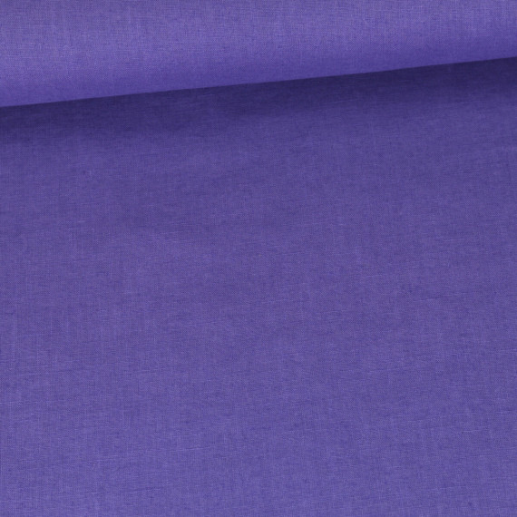 Leinen - Baumwolle - Mischgewebe - Uni - Lila