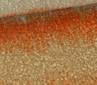 Boucle - Mantelstoff - Farbverlauf - Hellgrau/Orange/Beige