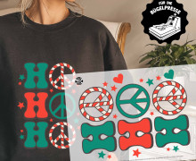 Onkel Bo's Bügelbilder - DIN A4 - Ho Ho Ho - Schriftzug - Peace - BIG - Weihnachten