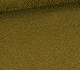 Viskose Mischgewebe - Leicht Elastisch - Fibre Mood - Eingewebte Animal Print Optik - Olivgrün