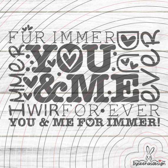 You and me Plotterdatei SVG DXF