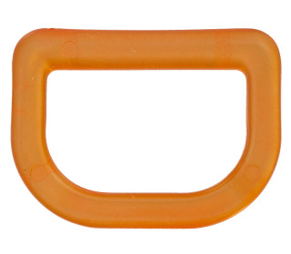1 D-Ring - 40mm - Taschenring - Kunststoff - Transparent - Orange