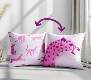 Genähtes Kissen inkl. Inlet - Pink Living - Gepard - Mein Hanseherz