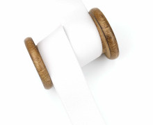 1 Meter Gummiband - Uni - 30mm - Weiß