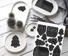Rub-On Sticker - Weihnachtsgebäck - Lebkuchenhäuser - Kathi Bondzio - Tante Henni Rub-Ons - vielfältig nutzbar
