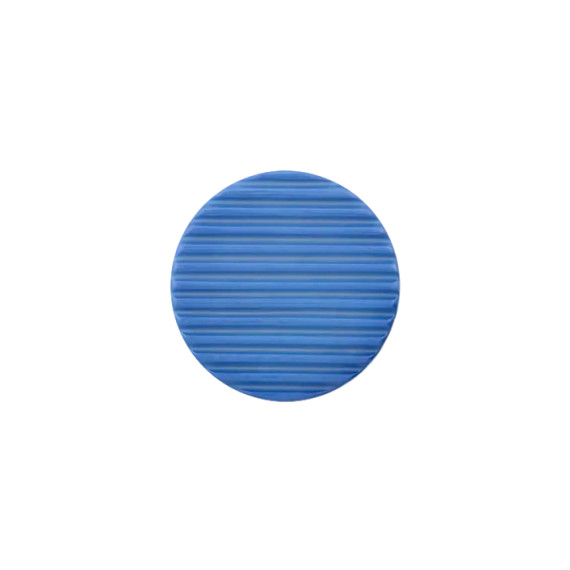 1 Polyesterknopf - 22mm -  Öse - Rippen - Blau