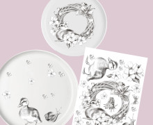 Rub-On Sticker - Osterglück - Ente - für Teller - Tante Henni Rubon - vielfältig nutzbar - Ostern