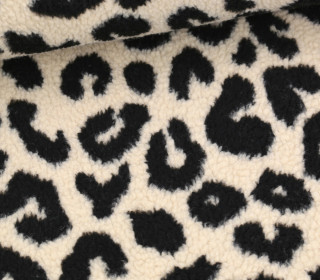 Teddystoff - Teddy - Animal Print - Leo - Big - Ecru/Schwarz