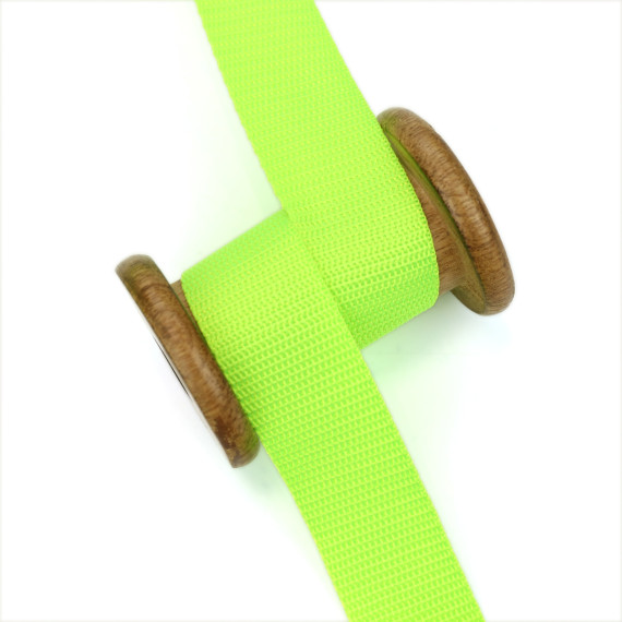 1m Weiches Gurtband - Uni - 30mm - Neonlimette