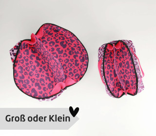DIY-Nähset - Kosmetiktasche - Binz - Leo Love - Hellrosa - GRÖSSENAUSWAHL - abby and amy