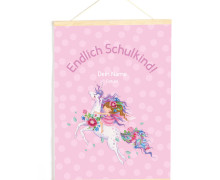 DIY-Stoffposter - Schulkind - Wildblume - Little Dreamer - Rosa