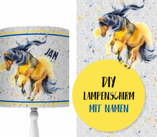DIY Lampenschirm - Wild Horse - Set - personalisierbar - zum Selbermachen