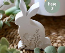 Silikon - Gießform - Blumen-Hasen - Hase 2 - vielfältig nutzbar