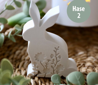 Silikon - Gießform - Blumen-Hasen - Hase 2 - vielfältig nutzbar
