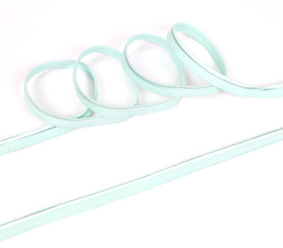 1 Meter elastisches Paspelband/Biesenband - Matt mit Glanzkante - Lichtgrün