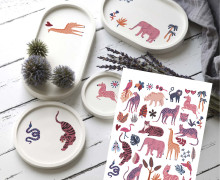 Rub-On Sticker - Savannah Animals - Tante Henni Rub-Ons - vielfältig nutzbar