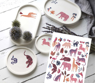 Rub-On Sticker - Savannah Animals - Tante Henni Rubon - vielfältig nutzbar