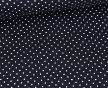 Beschichtete Baumwolle - Petit Dots - Poppy - Nachtblau/Weiß