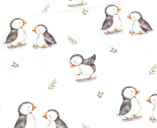 Jersey - Süße Papageientaucher - Weiß - Bio-Qualität - abby and me