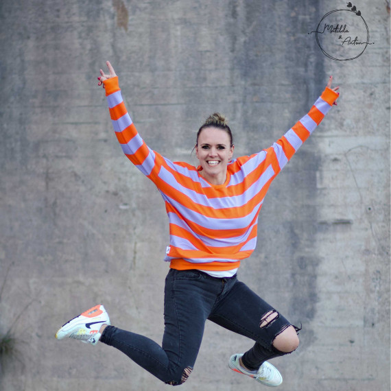 Sommersweat - Just Stripes! - Uni - Flieder